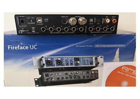 Carte Son RME FireFace UC 36 Channel 192 KHz USB 20 Speed Audio Interface