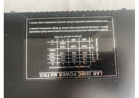 Ampli Lab Gruppen LAB 2000C