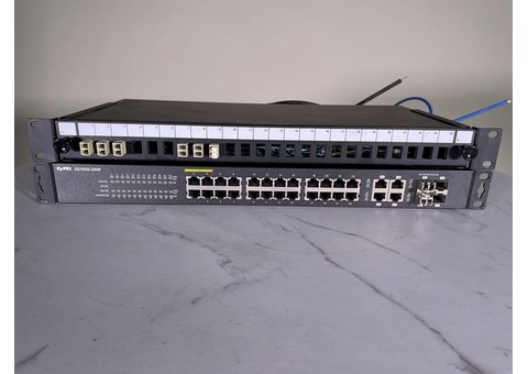 LOT Switch ZyXEL GS192024HP Panneau fibre 24 ports LC