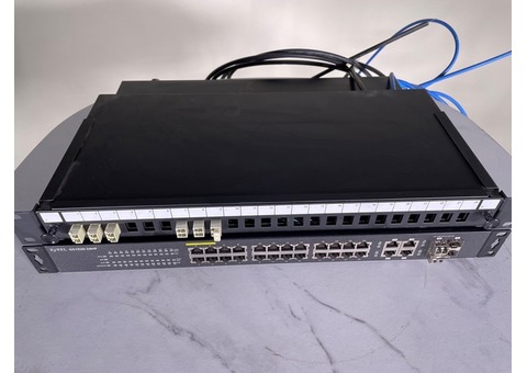 LOT Switch ZyXEL GS192024HP Panneau fibre 24 ports LC