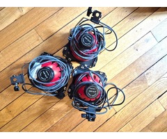 Kit de 3 lampes Mandarine avec 3 pieds sacoche transport