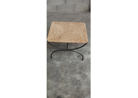 Tabouret X fer forgé