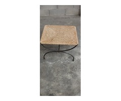 Tabouret X fer forgé