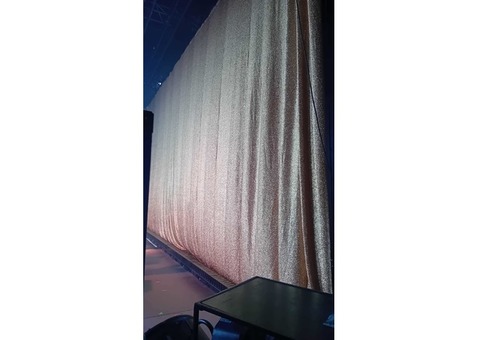 Rideau Frizzle Glitter Doré 16x8m