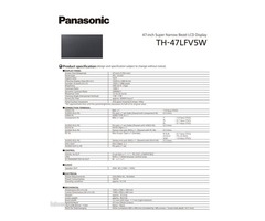 4 Écran Panasonic 47 TH47LFV5W